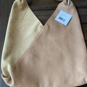 NEW SHIRALEAH TAN SUEDE/LEATHER HOBO